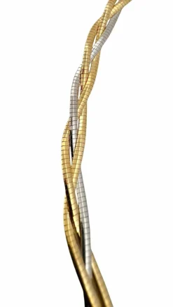Collier tressé 2 ors semi rigide et flexible
