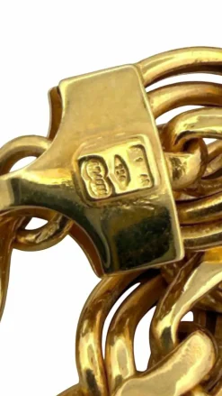 Collier tressé en chute or jaune 18 carats