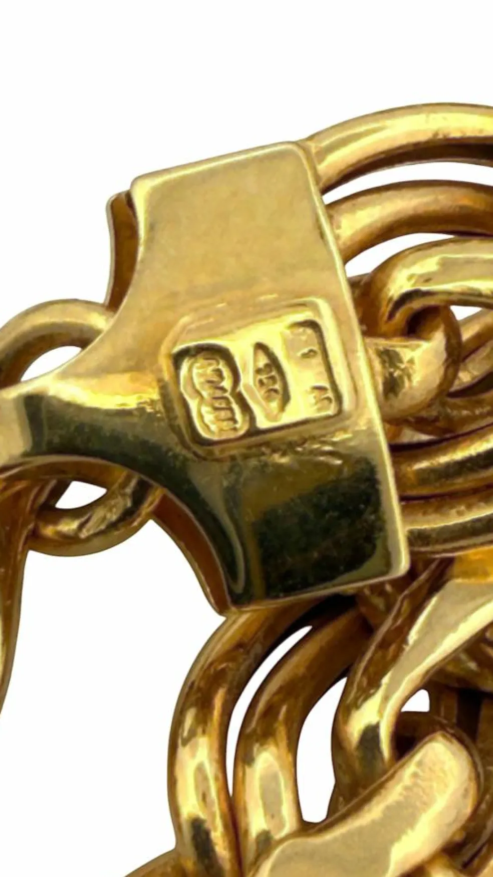 Collier tressé en chute or jaune 18 carats