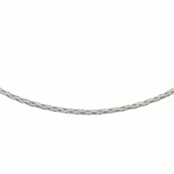 Collier Tressé Or blanc