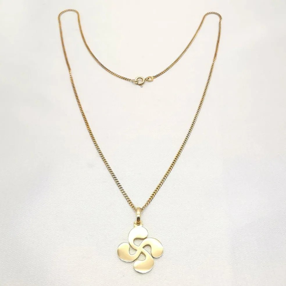 Collier trèfle or jaune