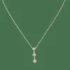 Collier trilogie en or jaune et diamants princesse