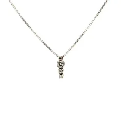 Collier Trilogie Or Blanc 18 k & Diamants
