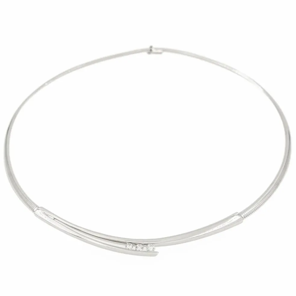 Collier Trilogie Or blanc Diamant