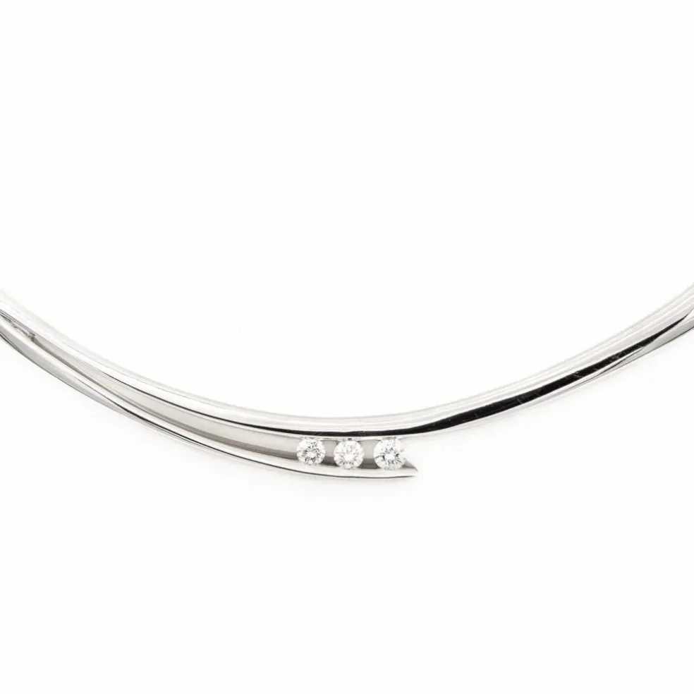 Collier Trilogie Or blanc Diamant