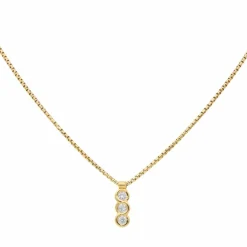 Collier trilogie Or jaune Diamant