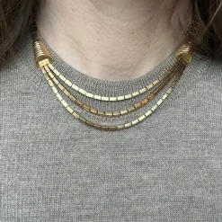 Collier trois rangs articulé Or jaune