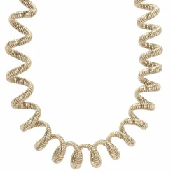 Collier tubogas en spirale vermeil