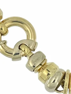 Collier tubulaire Urbino or jaune et or blanc