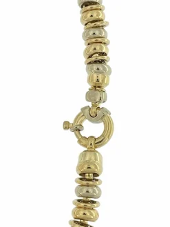 Collier tubulaire Urbino or jaune et or blanc