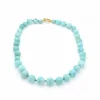 Collier turquoise avec fermoir doré