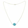 Collier Turquoise Or Jaune