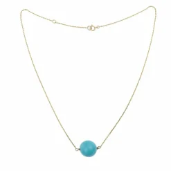 Collier Turquoise Or Jaune