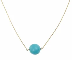 Collier Turquoise Or Jaune