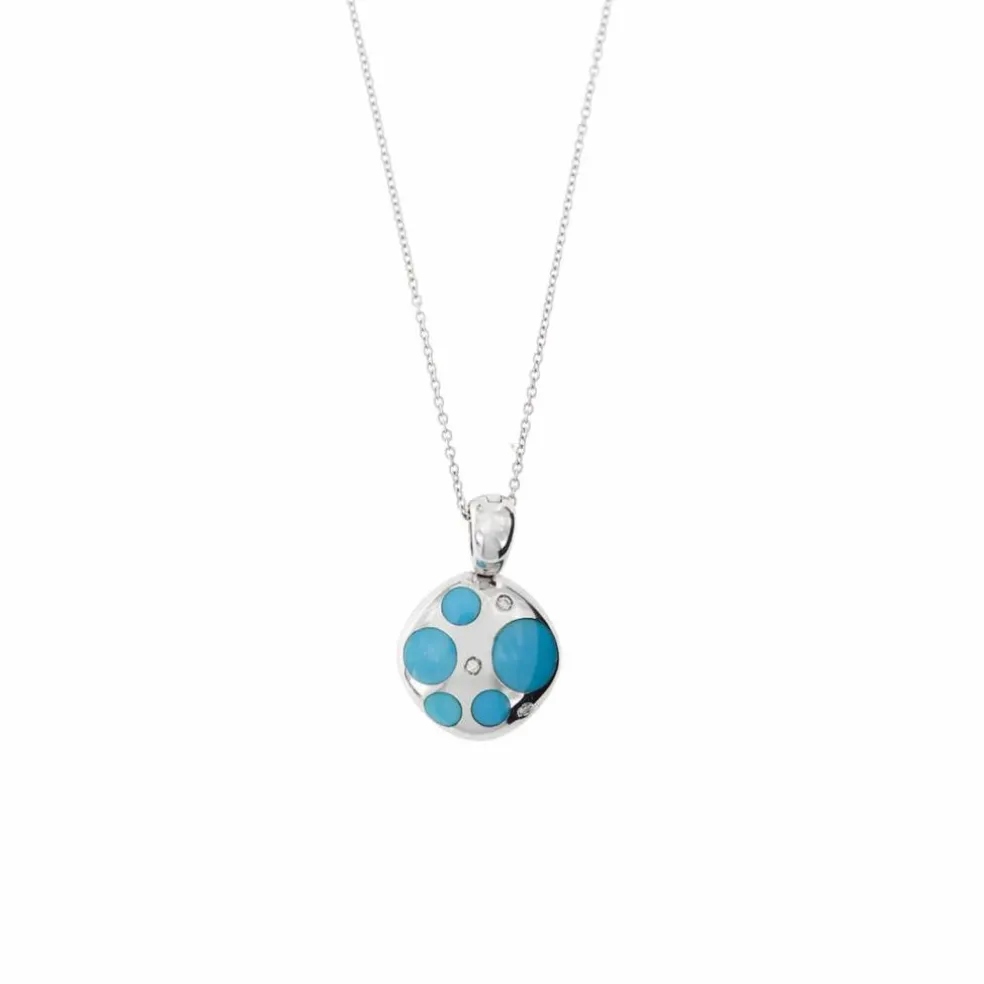 Collier turquoises et diamants