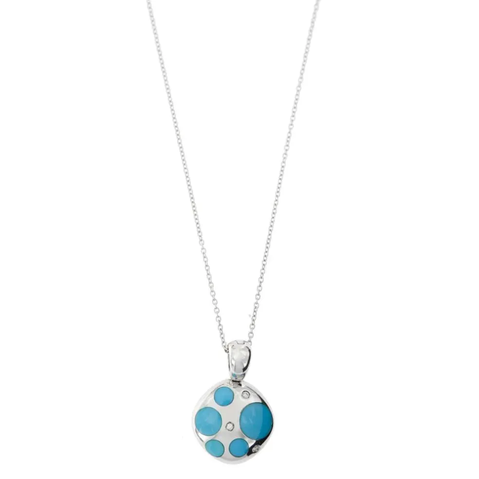 Collier turquoises et diamants