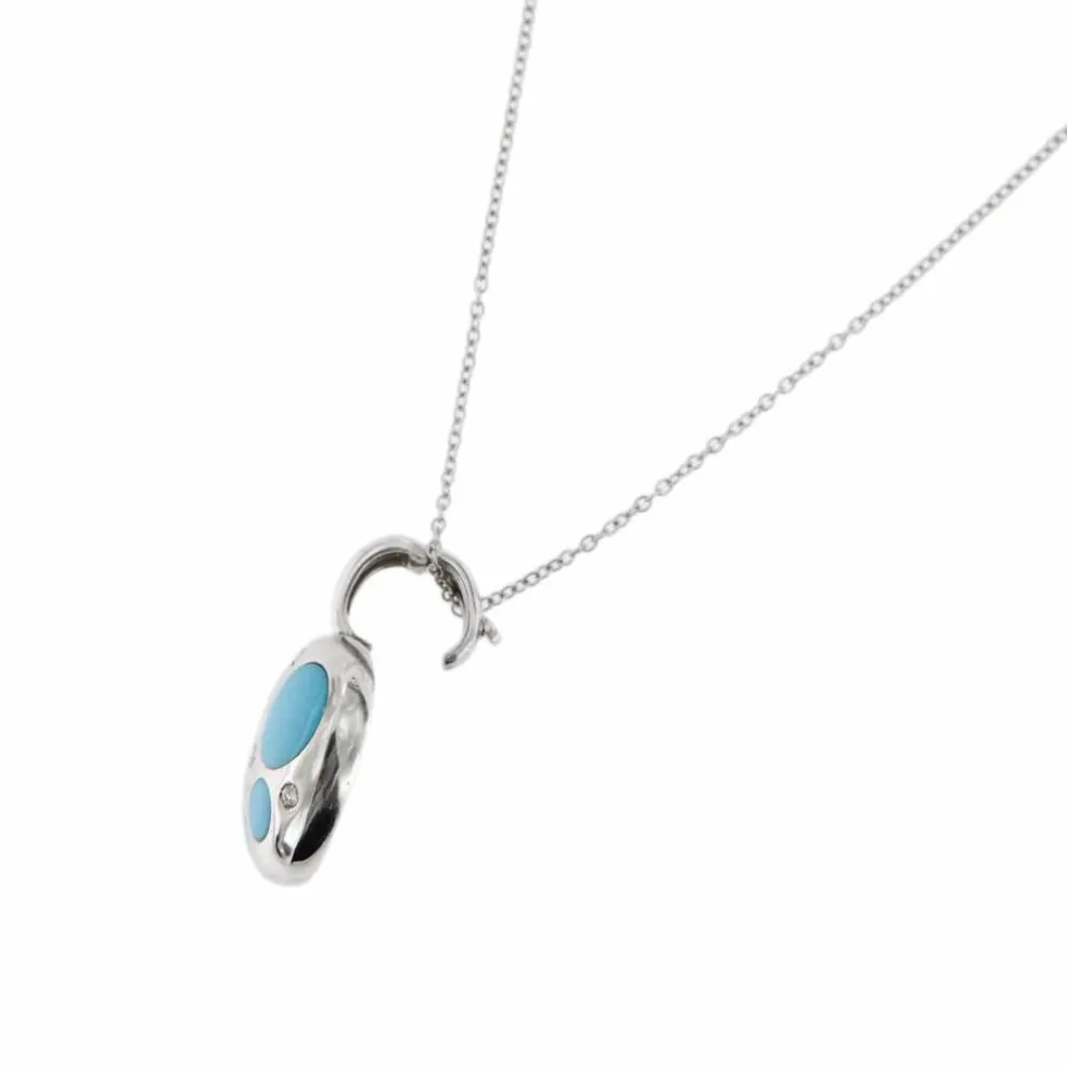 Collier turquoises et diamants