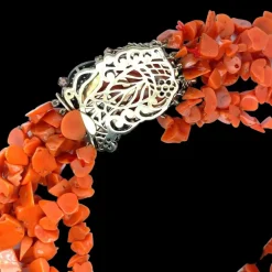 Collier victorien multi-rangs en corail Sciacca