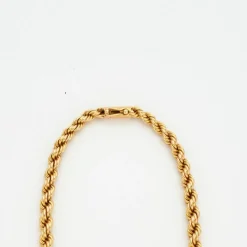 Collier Vintage Chaine Corde Dégradé Or Jaune 18K