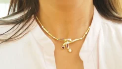 Collier vintage diamants et rubis