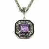 Collier vintage en Argent & améthyste