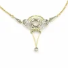 Collier vintage en or et argent avec diamants