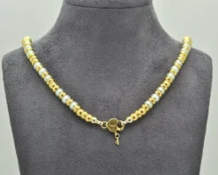 Collier vintage en or et perles