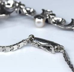 Collier vintage en perles et saphirs des années 60