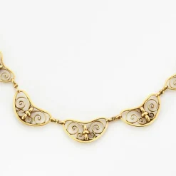 Collier vintage filigrane en or jaune