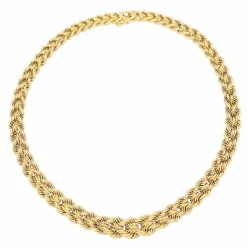 Collier vintage maille corde