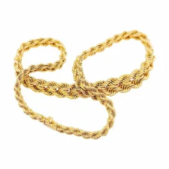 Collier vintage maille corde