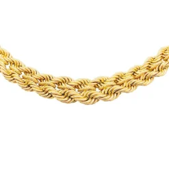 Collier vintage maille corde