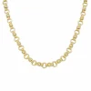 Collier vintage maille marine en or jaune.