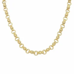 Collier vintage maille marine en or jaune.