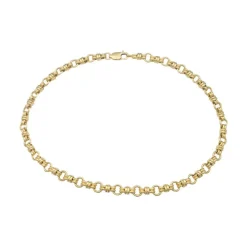 Collier vintage maille marine en or jaune.