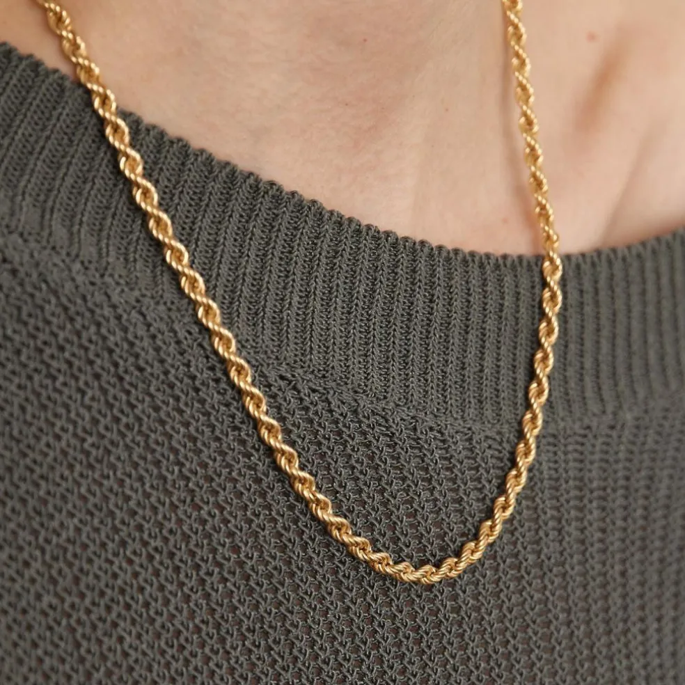 Collier vintage maille torsadée