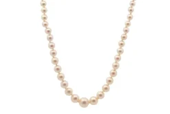 Collier vintage perles de culture et diamants