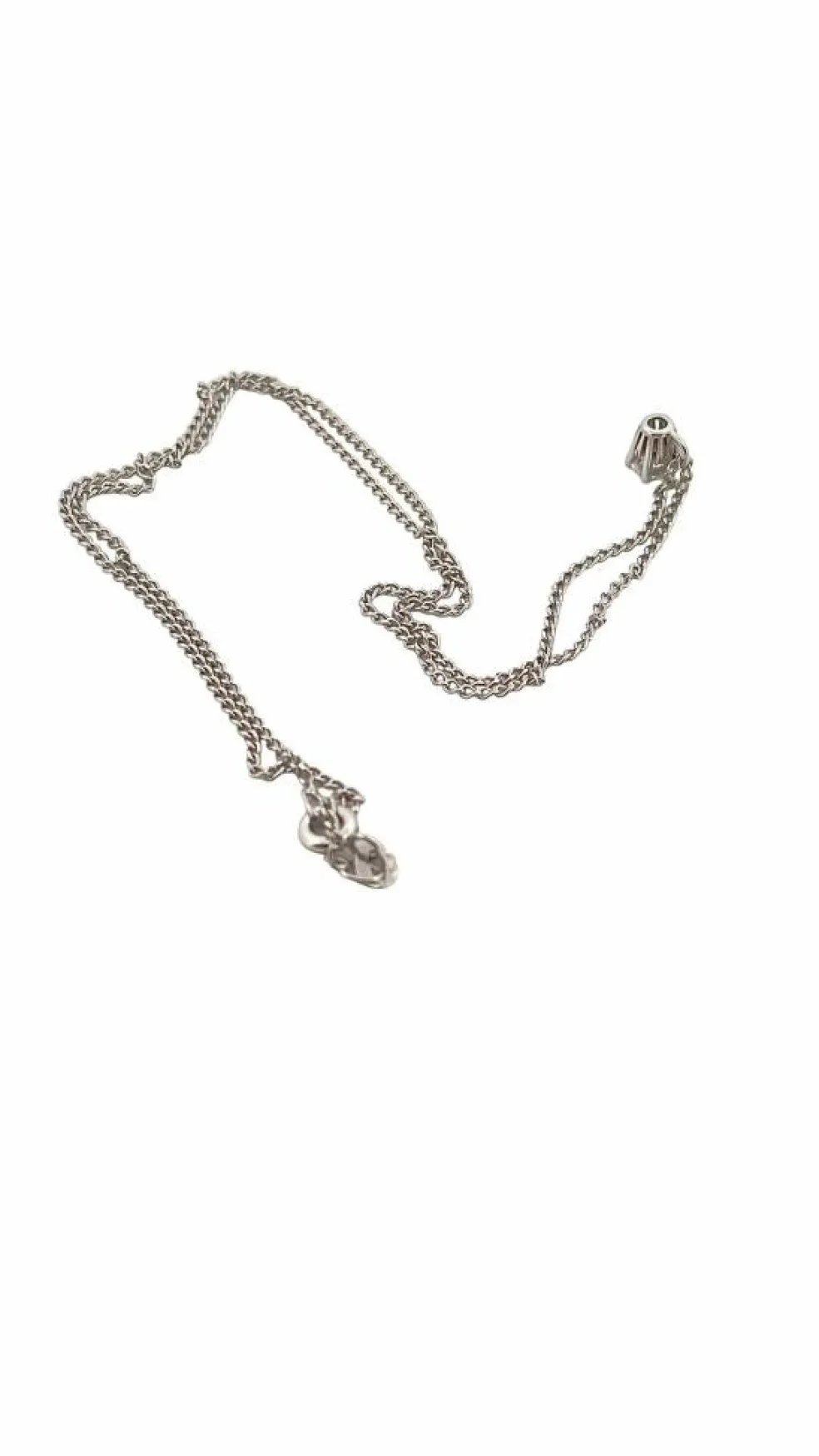 Collier vintage solitaire en diamant serti 6 griffes