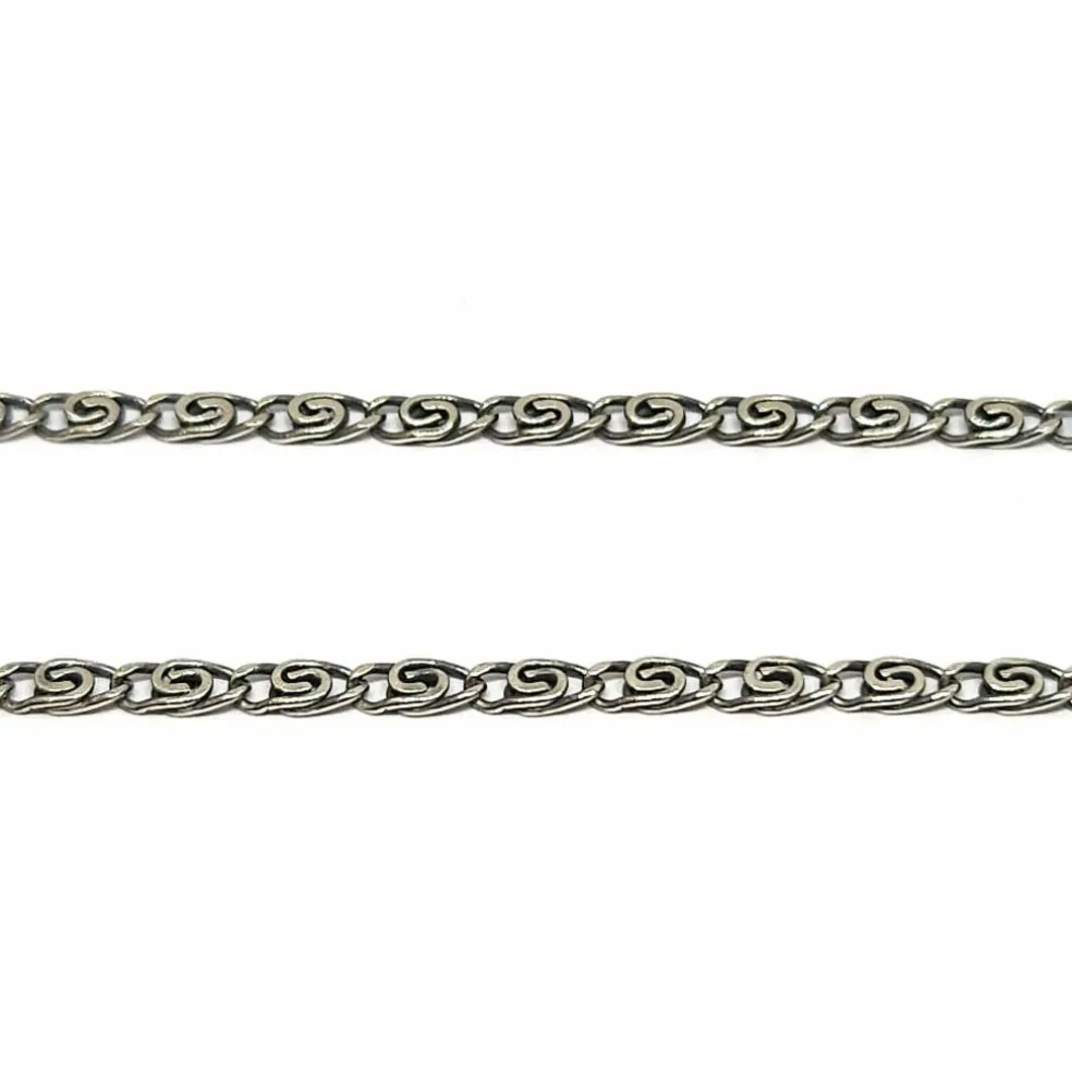 Collier vintage topaze bleue émail argent