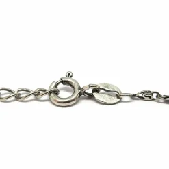 Collier vintage topaze bleue émail