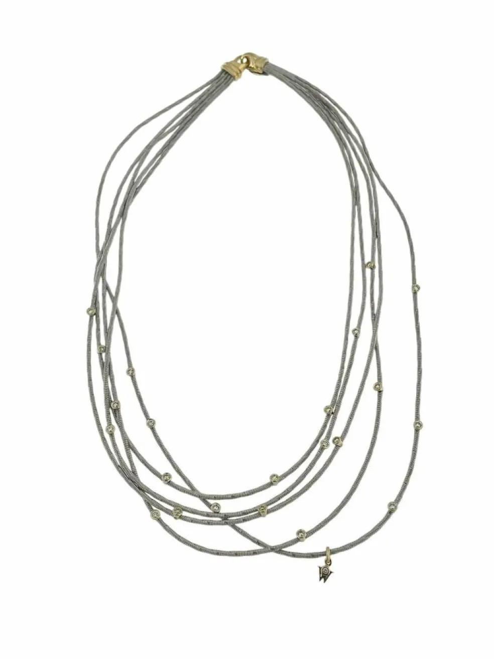 Collier Wellendorff morgensonne en or jaune et blanc avec diamants