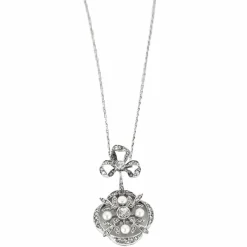 Collier XXe, diamants et perles