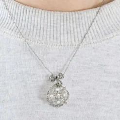Collier XXe, diamants et perles