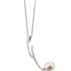 Collier "Yam" Or blanc Perle et Diamants