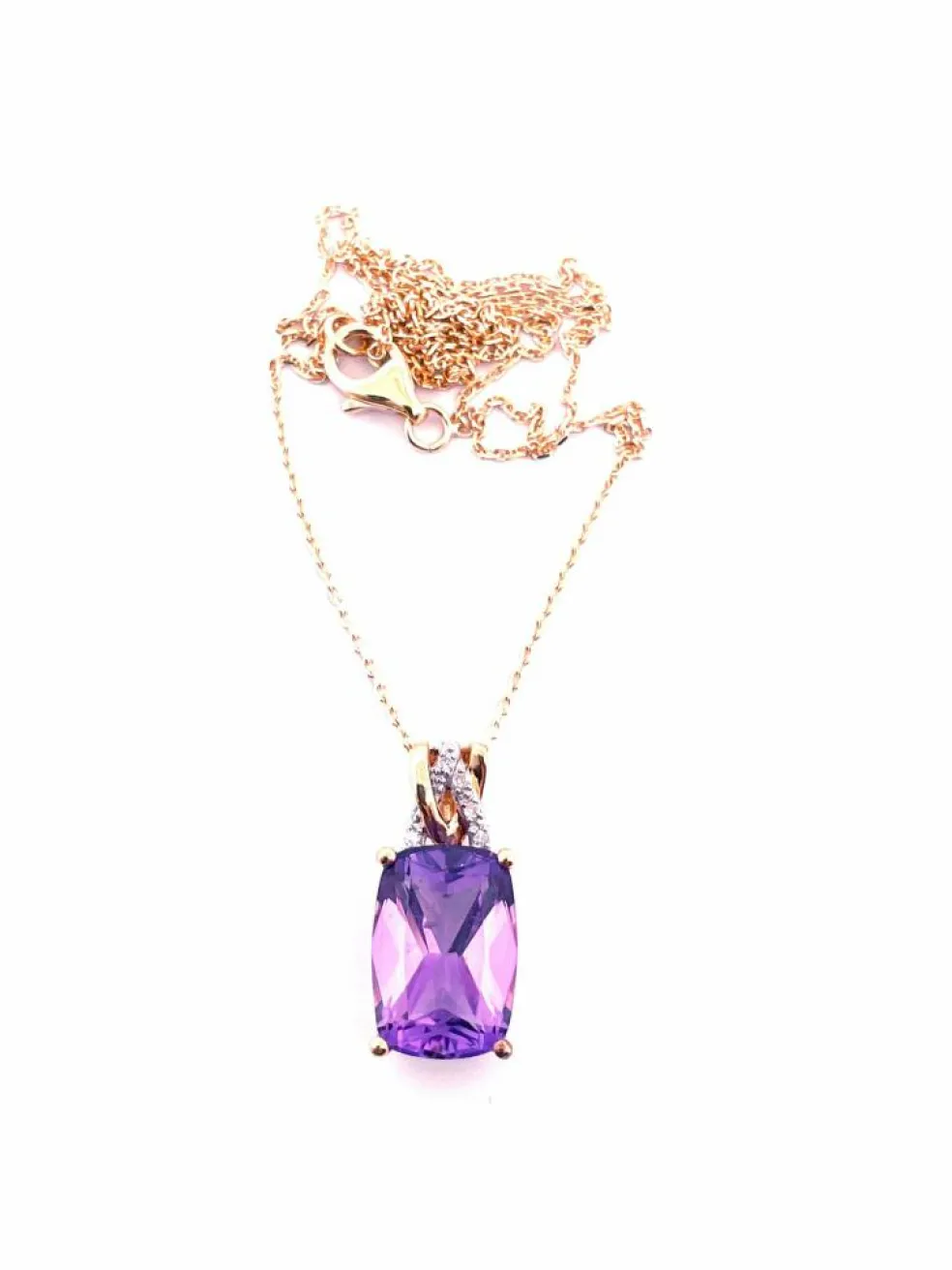 Collier/Pendentif Améthyste Diamants
