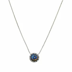 Collier-Pendentif or, Diamants Naturels « EVIL EYE »