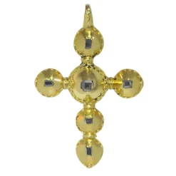 Croix baroque diamants taillés en rose