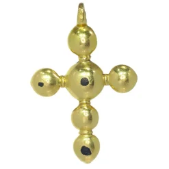 Croix baroque diamants taillés en rose
