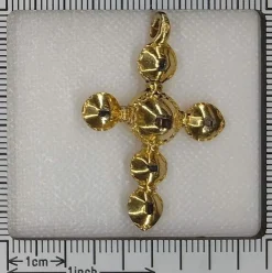 Croix baroque diamants taillés en rose