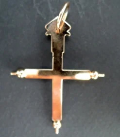 Croix Bâton ancienne Or Rose